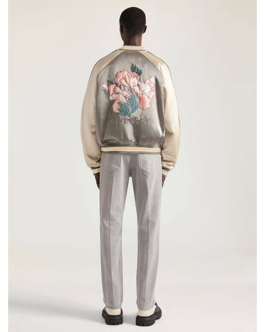Givenchy Natural Couture Seam Souvenir Jacket With Flowers Embroidery for men