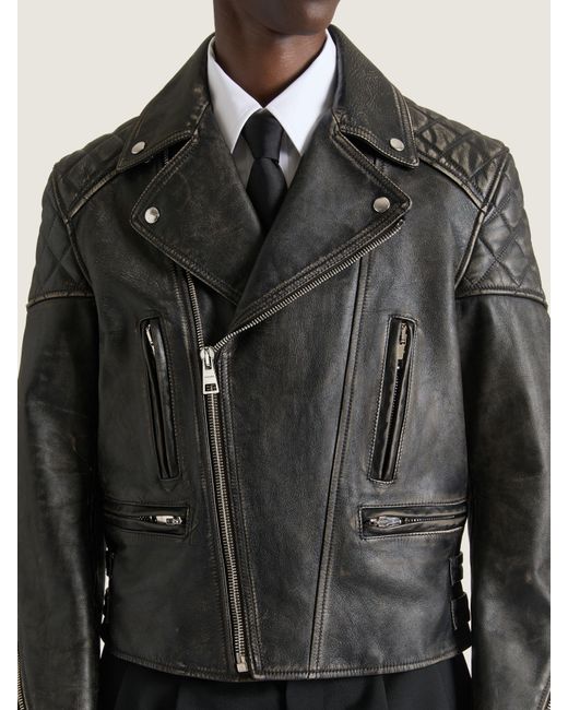 Givenchy Black Zipped Biker Blouson for men