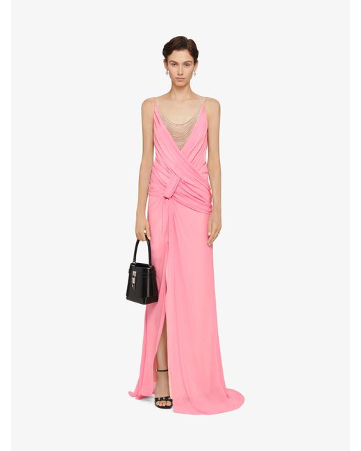 Givenchy Pink Evening Draped Dress