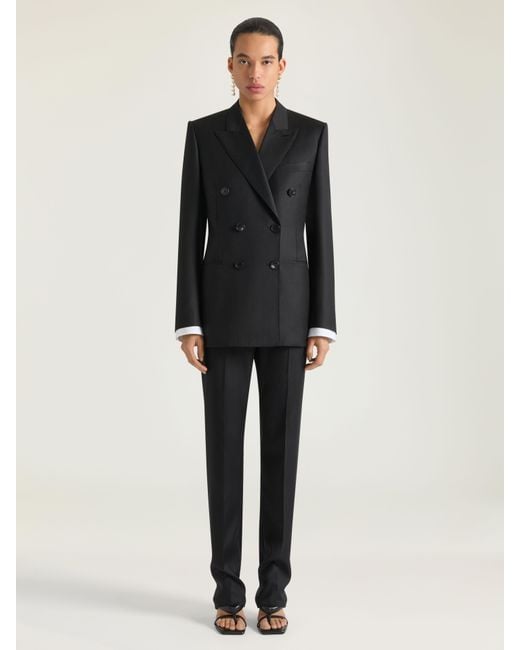 Givenchy Blue Double-Breasted Striped Jacket