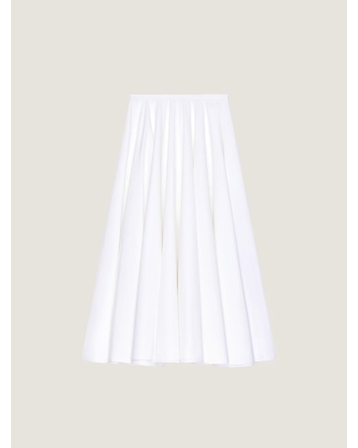 Givenchy White Long Circular Skirt