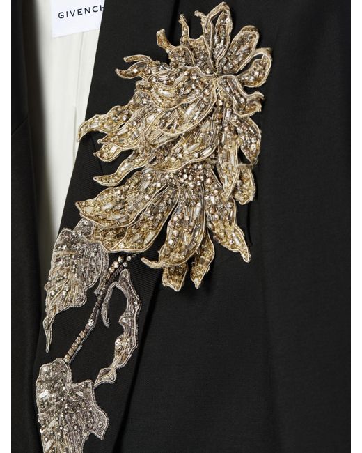Givenchy Black Cropped Embroidered Jacket