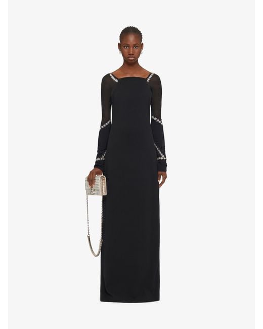 Givenchy Black Evening Dress With Crystal Details