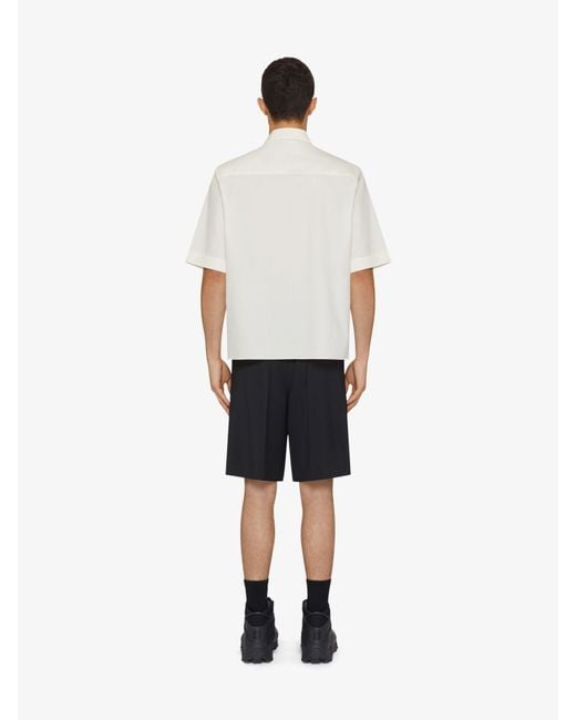Chemise en popeline lavée à l'ozone Givenchy pour homme en coloris White