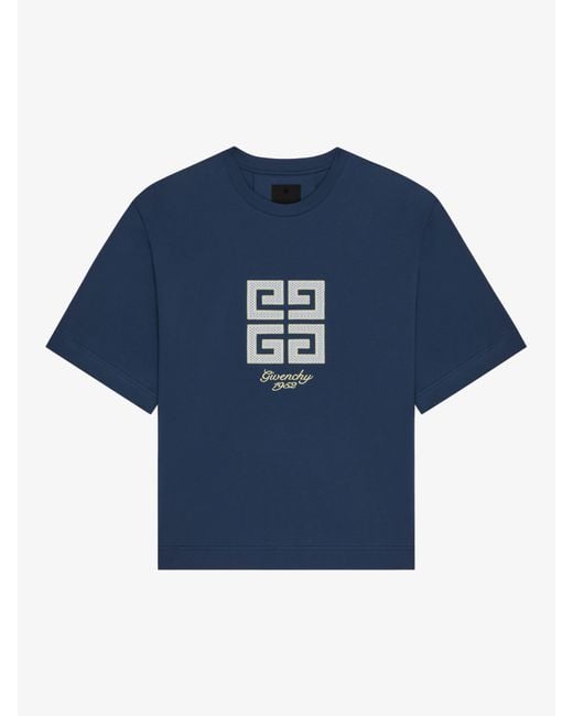 Givenchy Blue 4g T-shirt In Cotton for men