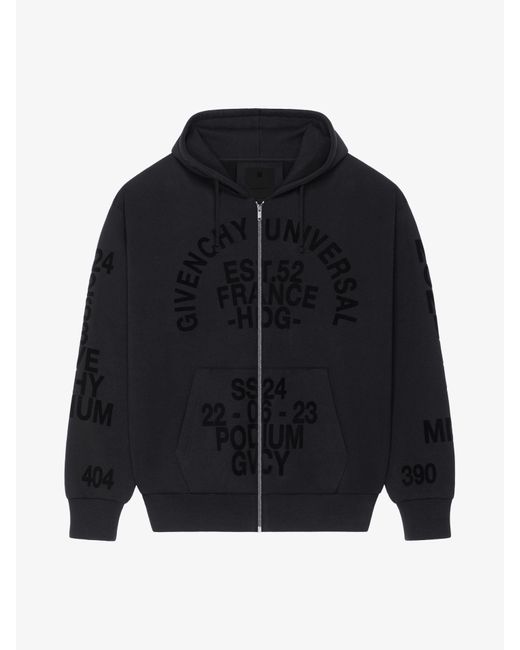 Givenchy Blue Zipped Hoodie for men