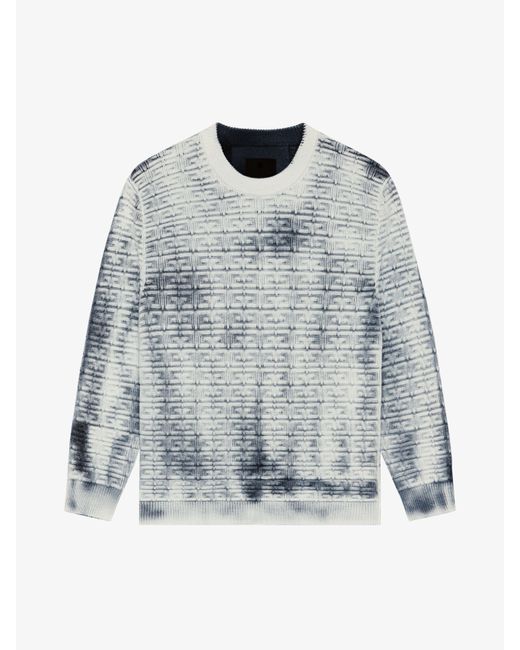 Pull en laine 4G effet décoloré Givenchy pour homme en coloris Blue