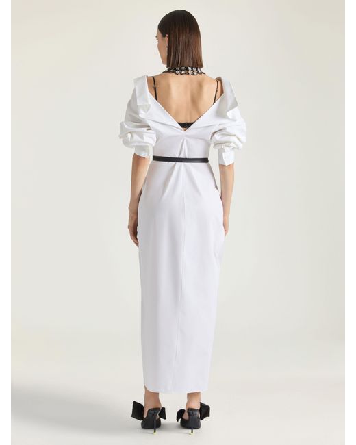 Givenchy White Slashed Long Shirt Dress