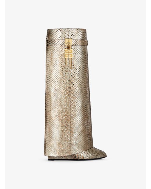 Givenchy White Shark Lock Boots