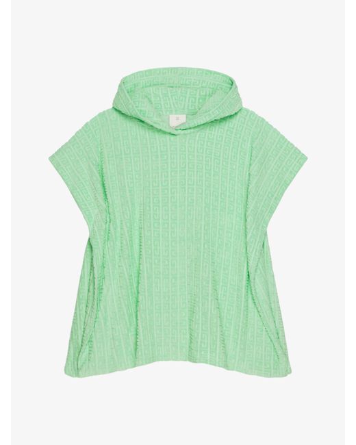 Poncho en coton éponge 4G Givenchy en coloris Green