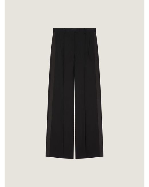 Givenchy Black Double Pleat Tuxedo Pants