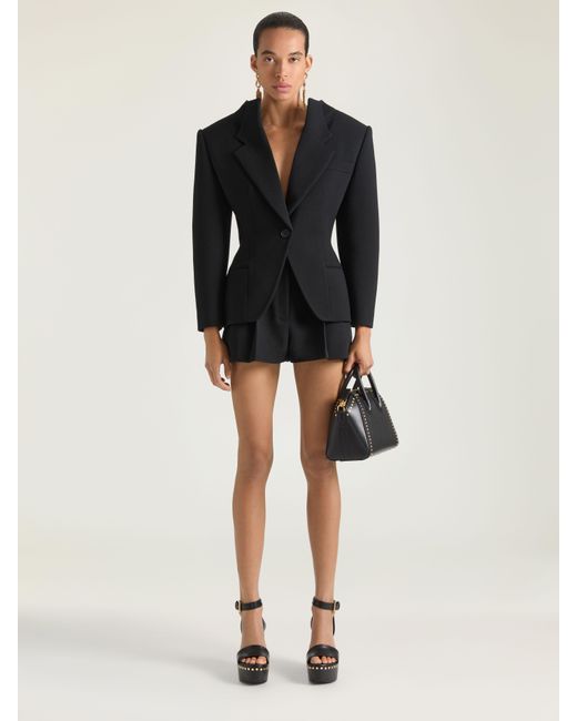 Givenchy Black Single-Breasted Slashed Jacket