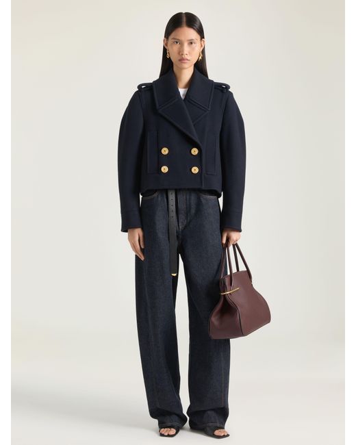 Givenchy Blue Short Pea Coat for men