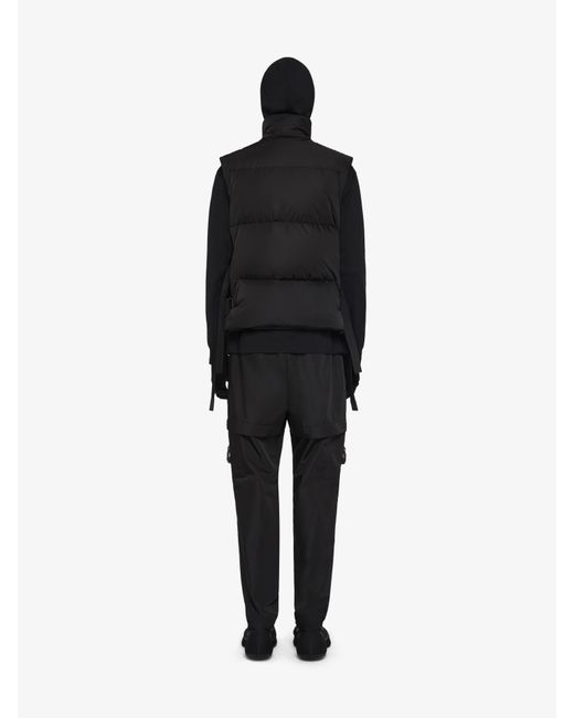 Givenchy Black Sleeveless Puffer Jacket With Metallic Details for men