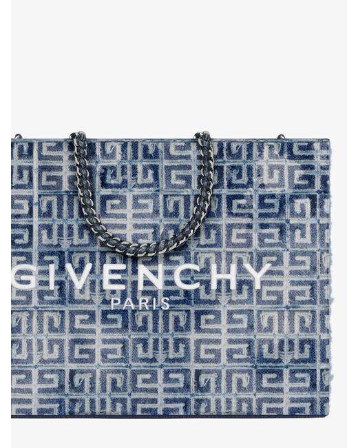Givenchy Blue Medium G-Tote Shopping Bag