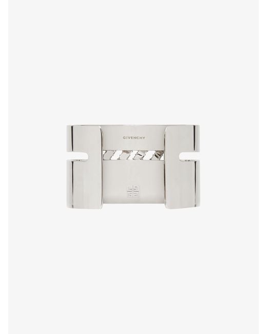 Bracciale Stitch in metallo con cristalli di Givenchy in White