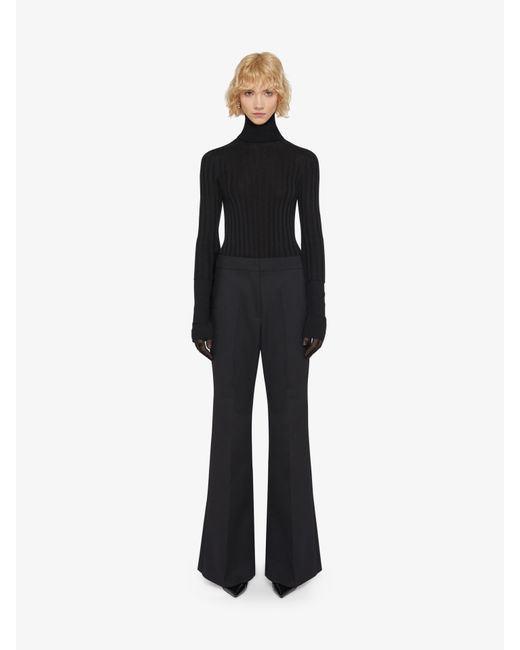 Givenchy Black Asymmetrical Turtleneck Sweater