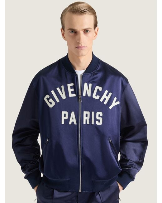 Givenchy Blue Couture Seam Bomber for men