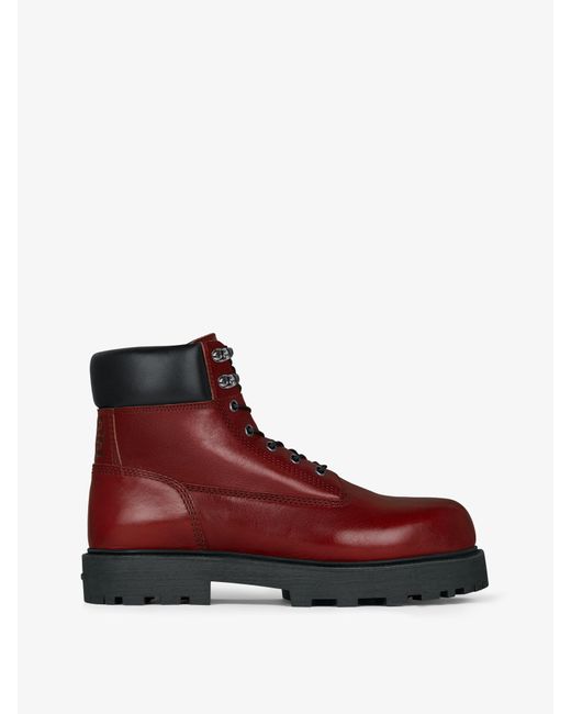 Givenchy Red Show Ankle Workboots for men