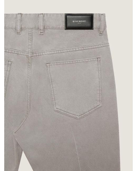 Givenchy Gray Straight Fit Jeans With Folded Effect for men