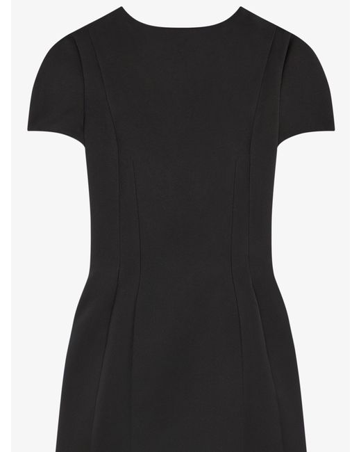 Abito asimmetrico in satin con cristalli di Givenchy in Black