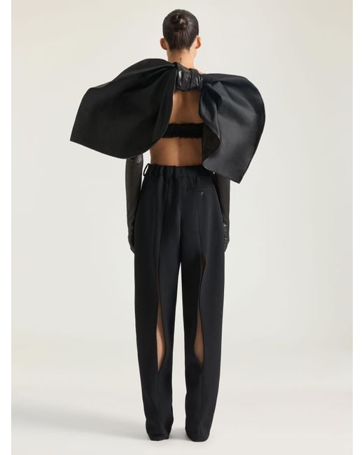 Givenchy Black Slashed Double Pleat Pants