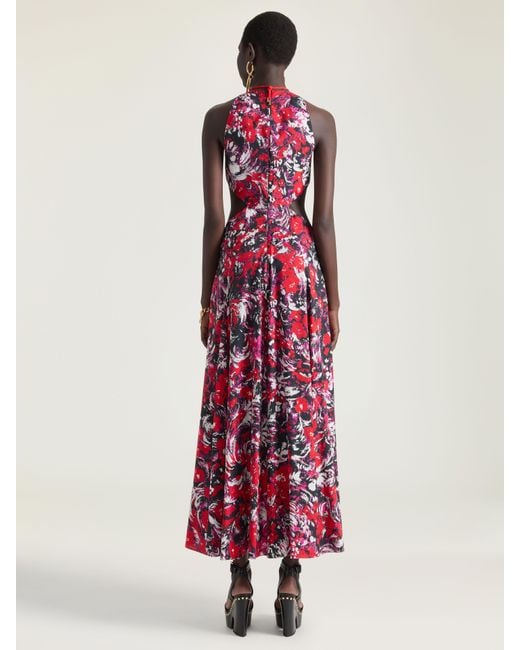 Givenchy Pink Slashed Dress With Floral Print