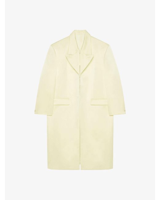 Manteau en satin de soie duchesse Givenchy en coloris White