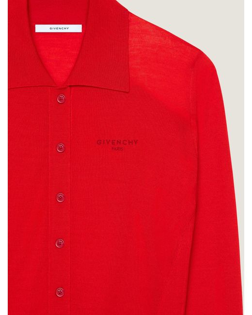 Givenchy Red Polo Cardigan