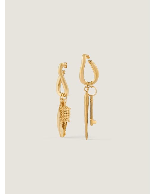 Givenchy Natural Lucky Charms Asymmetric Earrings