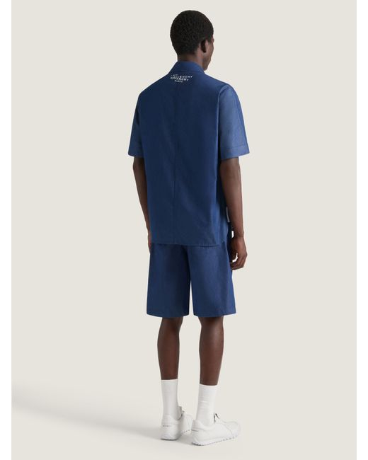 Givenchy Blue Couture Seam Bermuda Shorts for men