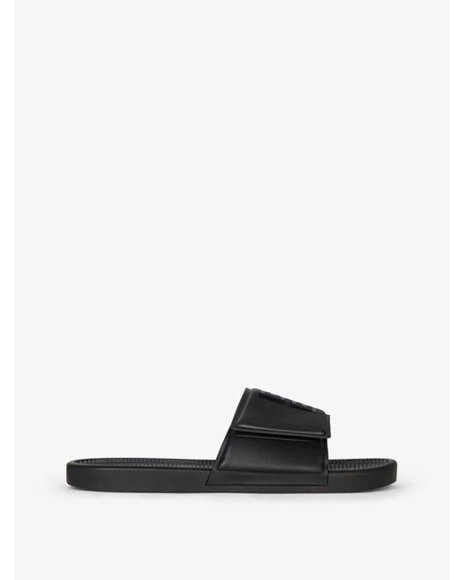 Givenchy White Slide Flat Sandals for men