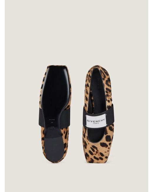 Givenchy White Sliced Square Ballerinas