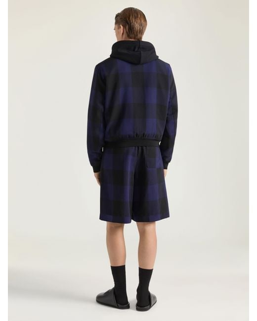 Givenchy Blue Checked Bermuda Shorts for men