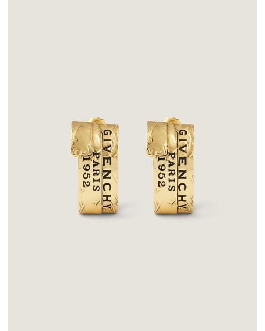 Boucles d'oreilles Tape en métal et émail Givenchy en coloris Natural