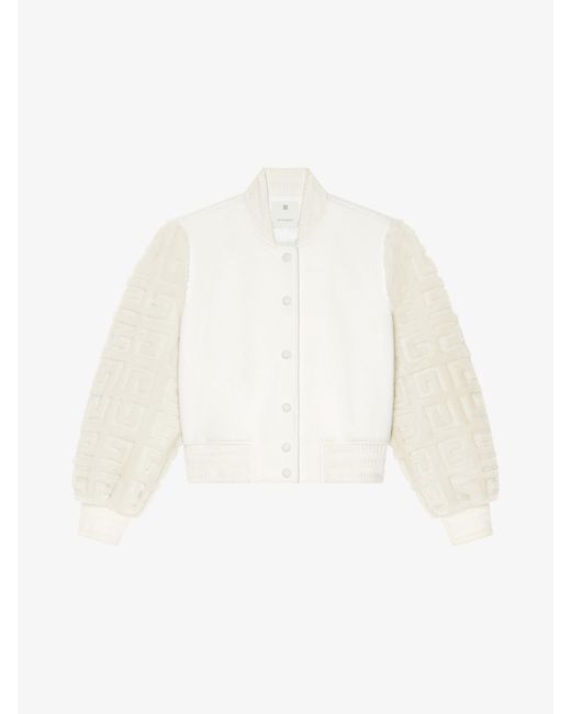 Givenchy White Cropped Varsity Jacket