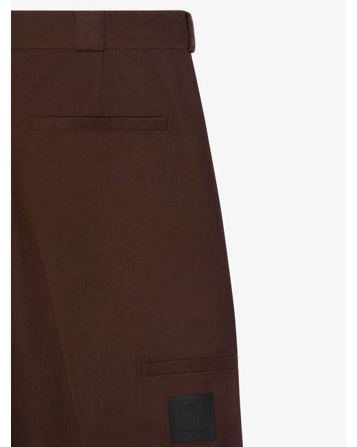 Givenchy Brown Extra Wide Chino Bermuda Shorts for men