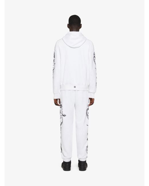Pantaloni da jogging Crest in tessuto garzato di Givenchy in White da Uomo