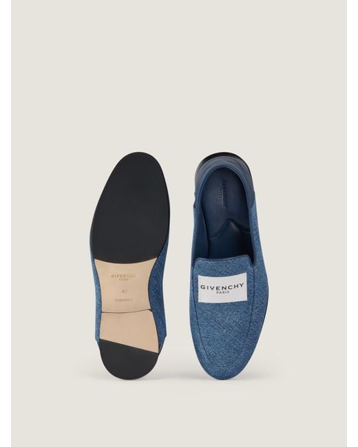 Givenchy Blue Label Loafers In Denim