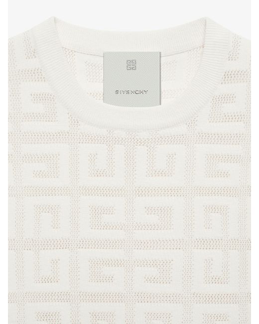 Pullover in jacquard 4G di Givenchy in White