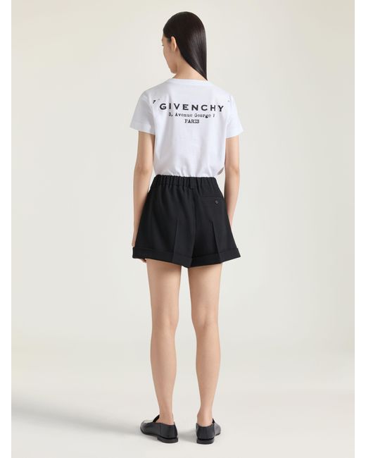 Givenchy Black Double Pleat Shorts