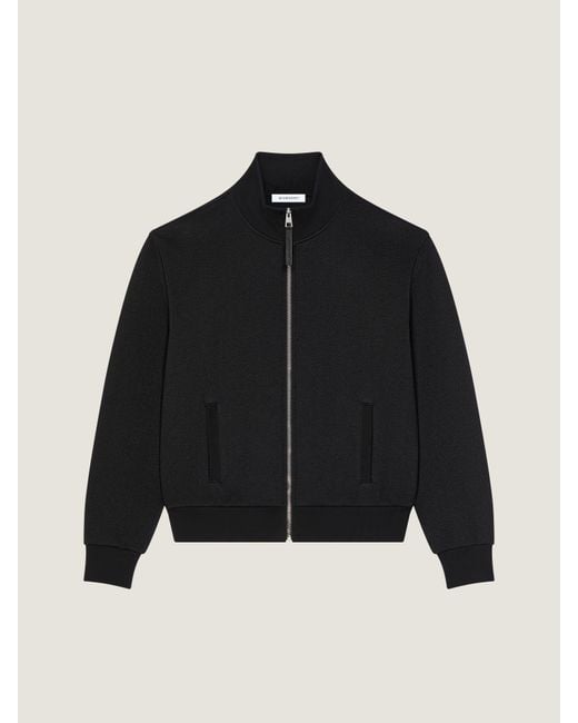 Givenchy Black Herringbone Sweatshirt With Jacquard for men