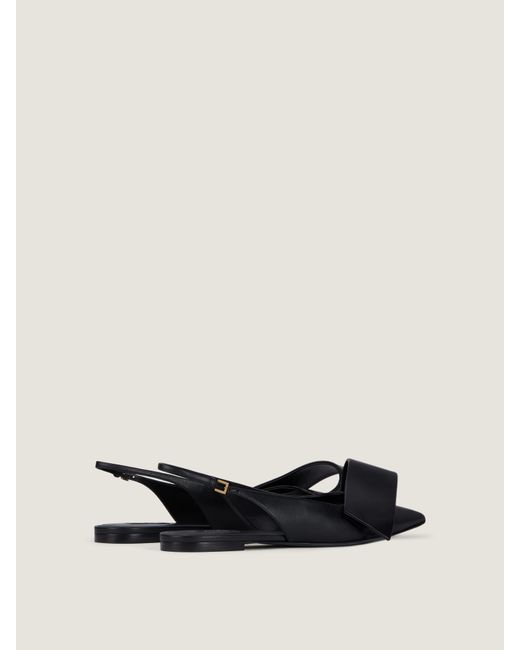 Givenchy White Twisted Ribbon Flat Slingbacks