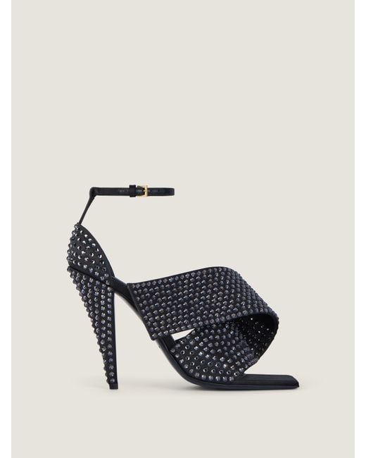 Givenchy Blue Sliced Square Heeled Sandals