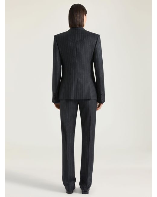 Givenchy Blue Single-Breasted Striped Jacket