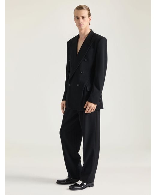 Givenchy Black Tailored Double Pleat Trousers for men