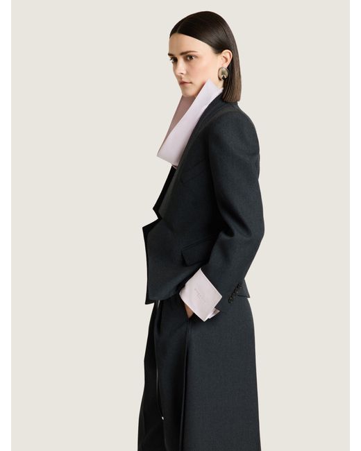 Givenchy Blue Reverse Lapel Jacket