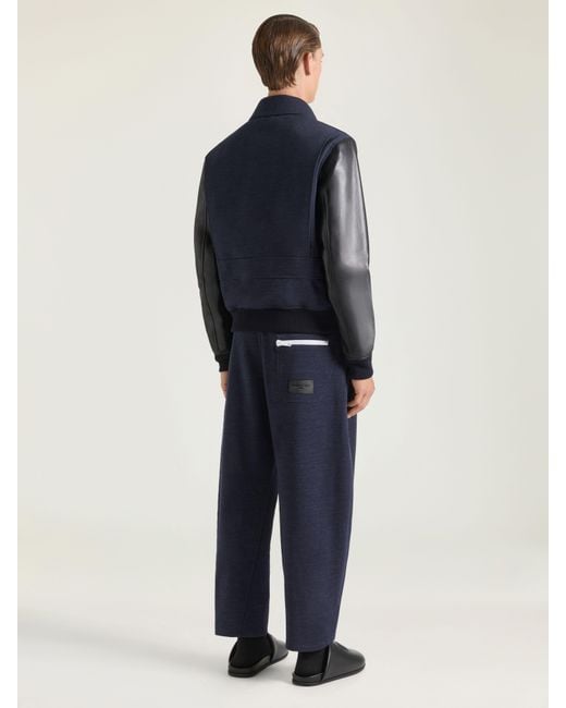 Givenchy Blue Mix Material Aviator Blouson for men