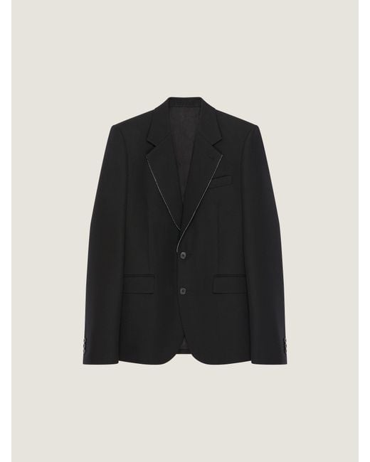 Givenchy Black Single-Breasted Fitted Jacket for men
