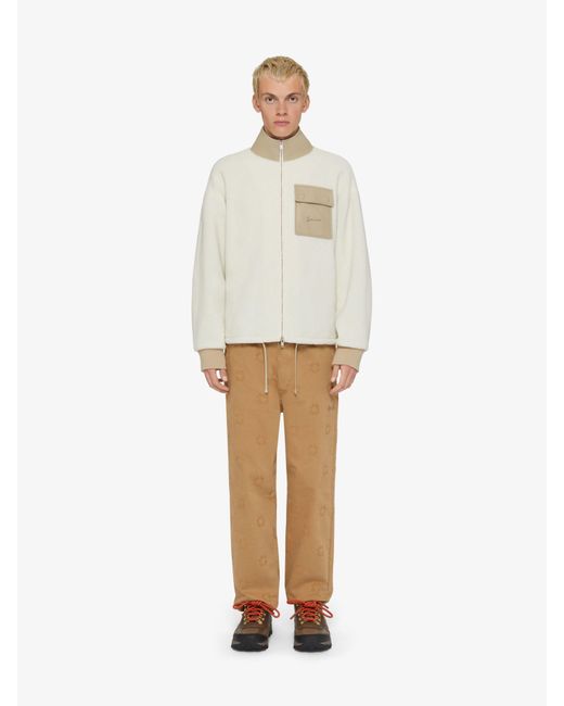 Givenchy White Zipped Sweatshirt for men